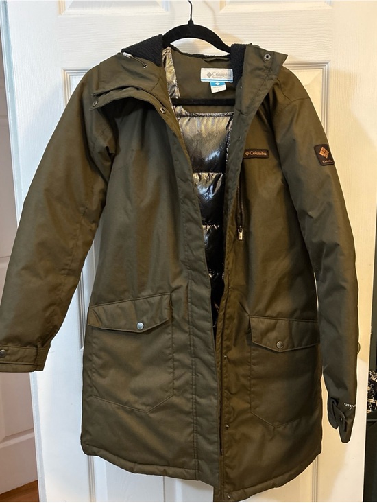 Columbia Jackets & Blazers - Columbia Olive Green Hooded Winter Coat